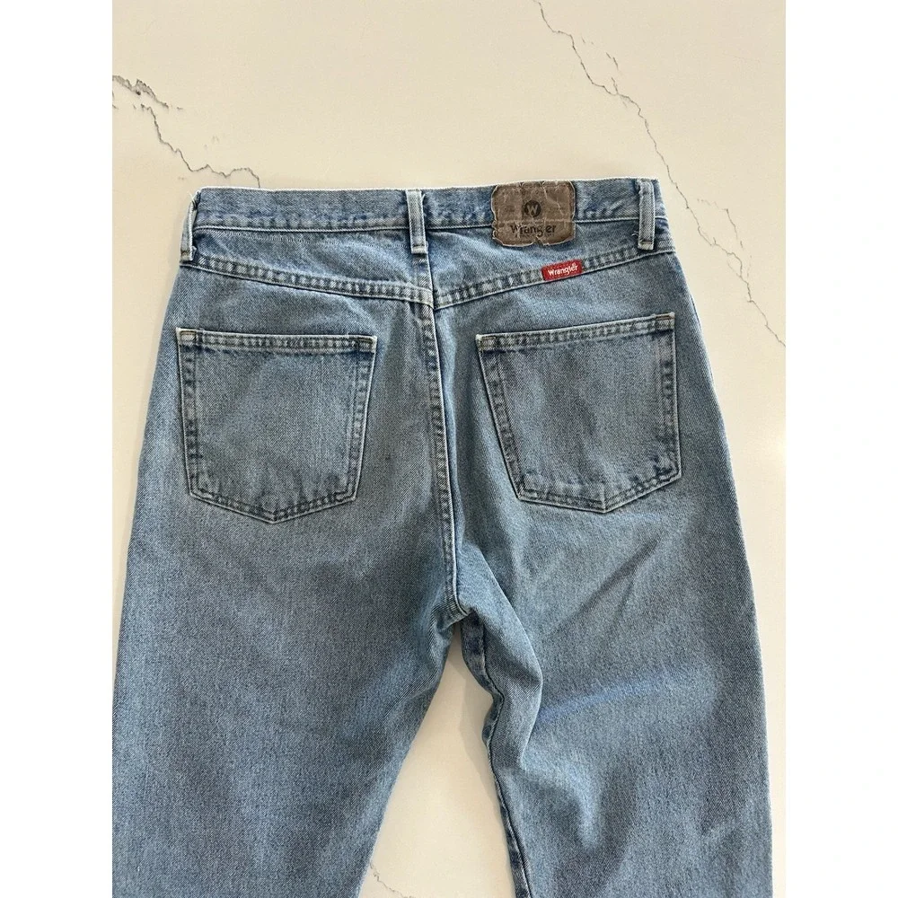 Vintage Wrangler Casual LightWash Straight Leg Jeans 33x34